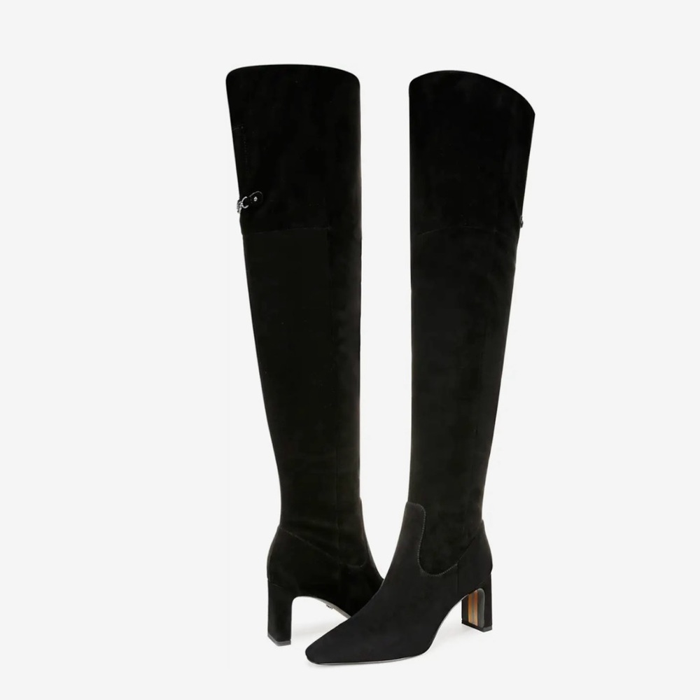 Sam Edelman Black Over-the-Knee Boots Sleek Design